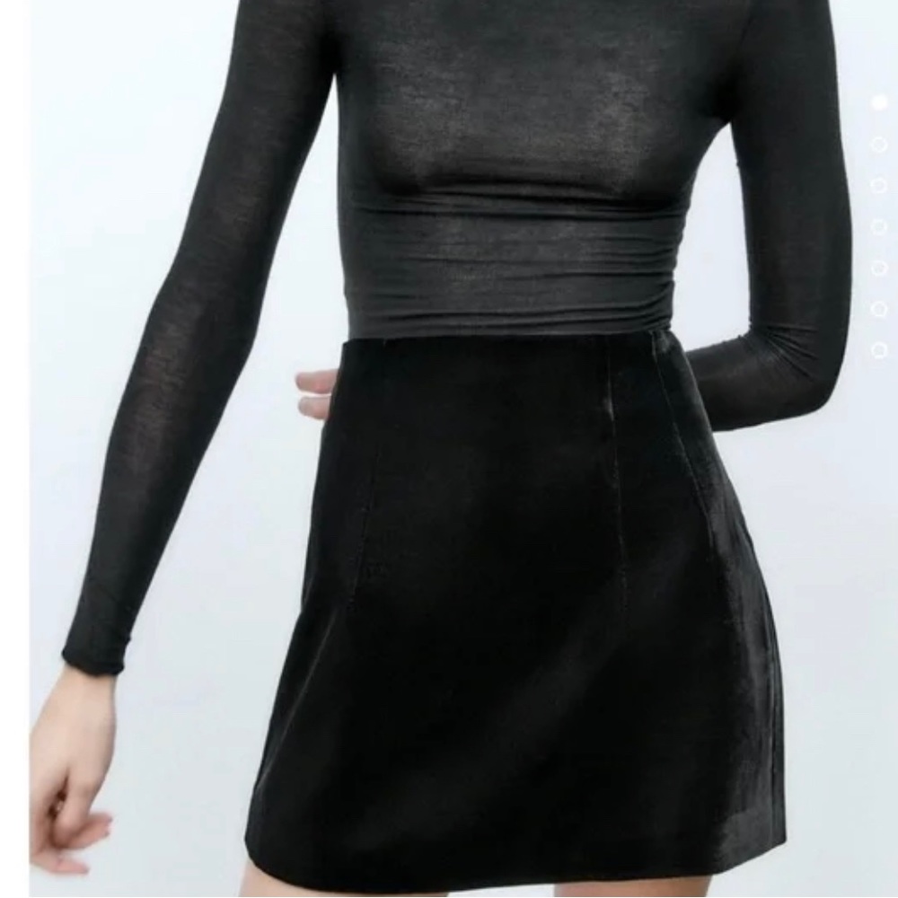 Zara Velvet Mini Skirt
